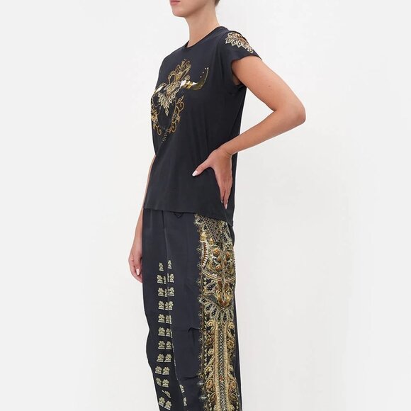 Slim Fit Round Neck T-shirt in "Its All Over Torero" - Picture 4 of 6